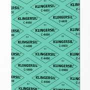 Plancha de material KLINGERSIL®sobre fondo blanco, vista superior.